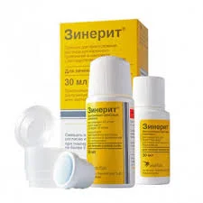 ЗИНЕРИТ ПОР. Д/Р-РА НАРУЖН. 30МЛ (КОМПЛЕКТ РАСТВОРИТЕЛЬ И АППЛИКАТОР)