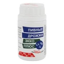 ДРОЖЖИ ПИВНЫЕ ЭККО ПЛЮС КАЛЬЦИЙ-МАГНИЙ ТАБ. №100 БАД