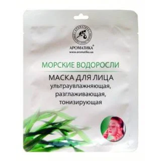 АРОМАТИКА БИОЦЕЛЛЮЛОЗНАЯ ЛИФТИНГ-МАСКА Д/ЛИЦА МОРСКИЕ ВОДОРОСЛИ 35Г