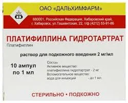 ПЛАТИФИЛЛИНА ГИДРОТАРТРАТ Р-Р Д/ИН. 2МГ/МЛ 1МЛ №10_НСФ