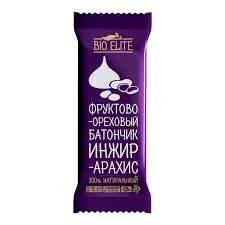 BIO ELITE ФРУКТОВО-ОРЕХОВЫЙ БАТОНЧИК ИНЖИР-АРАХИС 35ГР