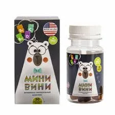 МИНИ ВИНИ ВИТАМИННО-МИНЕРАЛЬНЫЙ КОМПЛЕКС Д/ДЕТЕЙ №30 ПАСТИЛКИ  ЖЕВ
