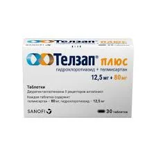 ТЕЛЗАП ПЛЮС ТАБ 80МГ/12,5МГ №30