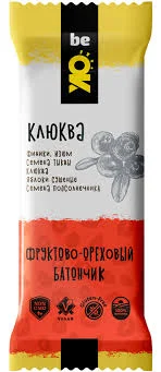 BE OK ФРУКТОВО-ОРЕХОВЫЙ БАТОНЧИК КЛЮКВА 30 ГР