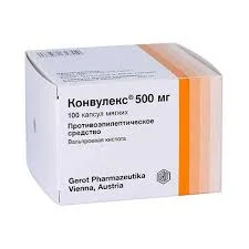 КОНВУЛЕКС КАПС 500МГ №100