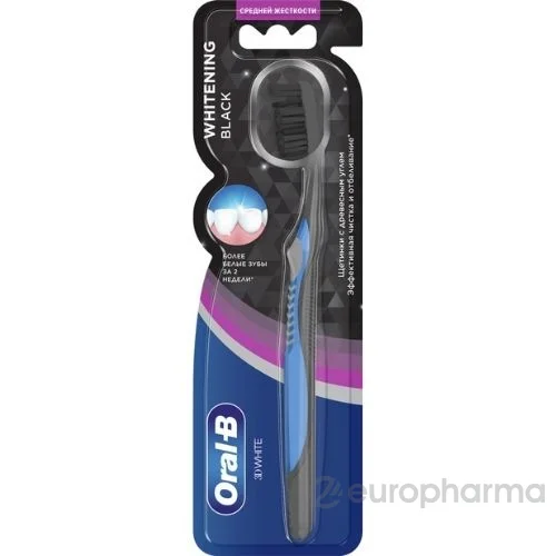 З/ЩЕТКА ОРАЛ БИ 3DW WHITENING BLACK 40 СР 1 ШТ