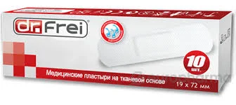 ПЛАСТЫРЬ НЕТКАНЫЙ DR.FREI №10 19*72 ММ №10