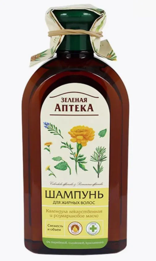 ЗЕЛЕНАЯ АПТЕКА ШАМПУНЬ Д/ЖИРНЫХ ВОЛОС КАЛЕНДУЛА И РОЗМАРИНОВОЕ 350МЛ
