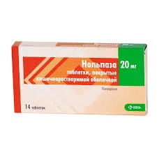 НОЛЬПАЗА ТАБ. П.О КШ/РАСТВ 20МГ №14