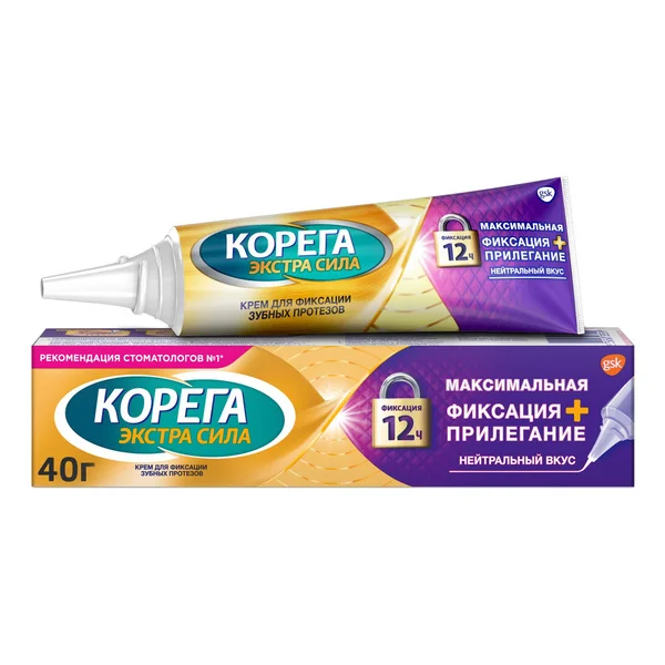 КОРЕГА КРЕМ Д/ФИКСАЦИИ ЗУБНЫХ ПРОТЕЗОВ 40МЛ МАКСИМАЛЬНОЕ ПРИЛЕГАНИЕ