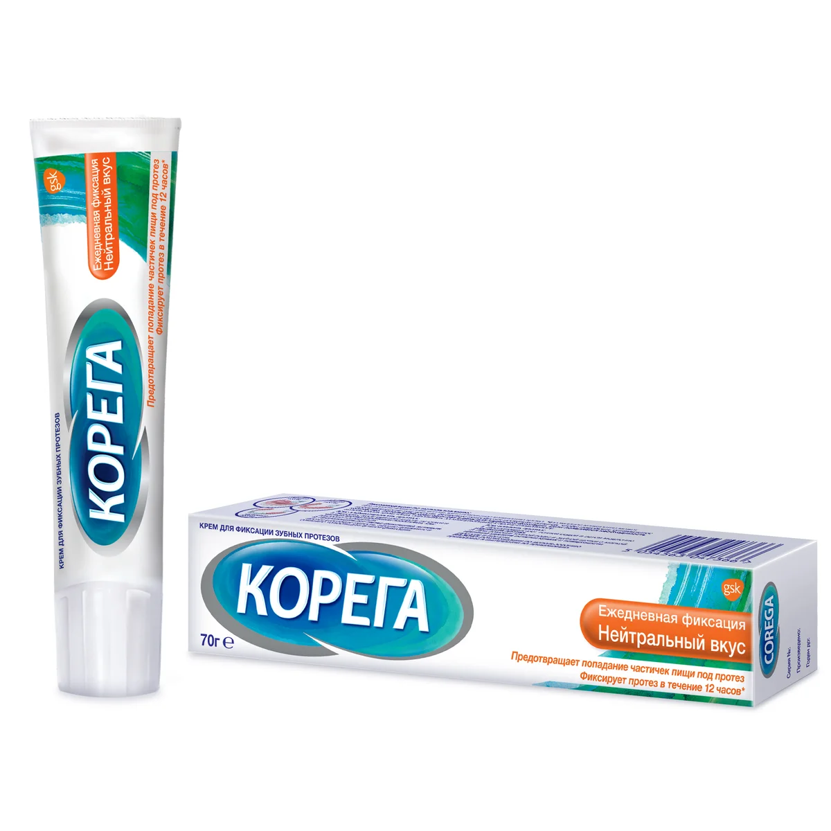 КОРЕГА КРЕМ Д/ФИКСАЦИИ ЗУБНЫХ ПРОТЕЗОВ 70МЛ НЕЙТРАЛЬНЫЙ ВКУС