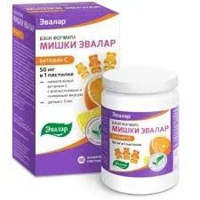 БЭБИ ФОРМУЛА МИШКИ ВИТАМИН С ЖЕВ ПАСТИЛКИ №30_ЭВР