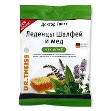 ДР. ТАЙСС ЛЕДЕНЦЫ ШАЛФЕЙ-МЕД-ВИТАМИН С 75Г