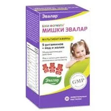 БЭБИ ФОРМУЛА МИШКИ МУЛЬТИВИТАМИНЫ+ЙОД И ХОЛИН ЖЕВ. ПАСТИЛКИ №60_ЭВР