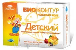 РЫБИЙ ЖИР ДЕТС МУЛЬТИФРУКТ БИОКОНТУР №100