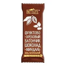 BIO ELITE ФРУКТОВО-ОРЕХОВЫЙ БАТОНЧИК ШОКОЛАД-МИНДАЛЬ 35 ГР