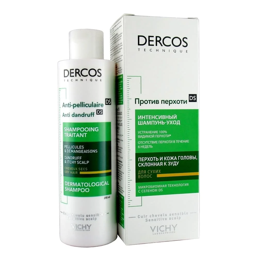 ВИШИ ШАМПУНЬ УХОД ПРОТИВ ПЕРХОТИ ДЛЯ СУХИХ ВОЛОС ДЕРКОС ТЕКНИК 200МЛ