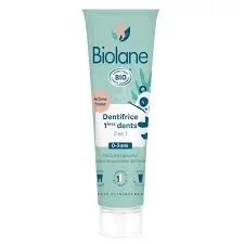 BIOLANE ЗУБНАЯ ПАСТА ОРГАНИЧЕСКАЯ Д/ПЕРВЫХ ЗУБОВ С АРОМАТОВ КЛУБИНИКИ ОТ 0-3Х ЛЕТ 50МЛ