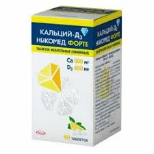 КАЛЬЦИЙ Д3 НИКОМЕД ФОРТЕ 500МГ №60